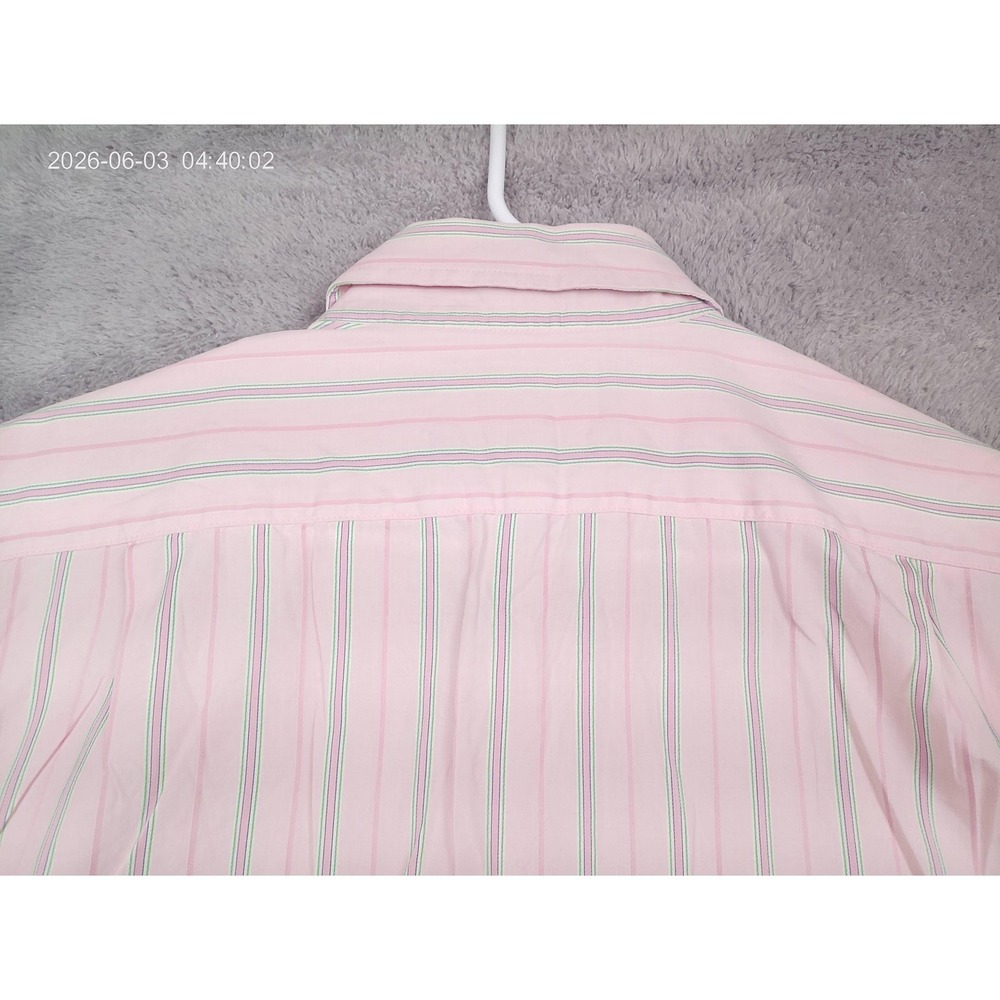 Abercrombie & Fitch Shirt Mens Medium Pink Stripe Long Sleeve Button Down Casual - Picture 3 of 9